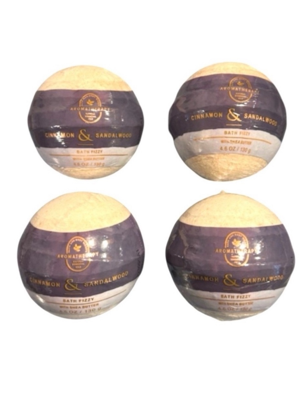 4 Aromatherapy Cozy Cinnamon and Sandalwood Bath Fizzy